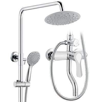 China With Single Sliding Bar TB-5002 Tengbo Handle Bathroom Rain Bath Shower Set for sale