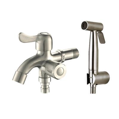 China Family bathroom SS6209B-Tengbo 304 stainless steel toilet shattaf bidet spray set for sale