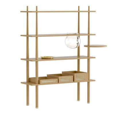 China New Style Modern Wholesale Price Factory Cheap Particleboard Bookshelf Book Shelves Exhibition Shelf for sale