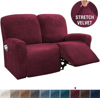 China Modern Jacquard Design Two Seats Recliner Sofa Slipcover 6 Pieces Sale Sofa Recliner Cover For Sofa Cover For Recliner Hot Sale for sale