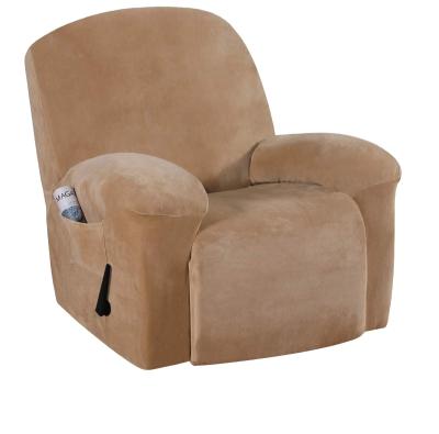 China Modern Recliner Slipcover With Furniture Side Protector Cover Recliner Velvet Pocket Elastic Bottom for sale