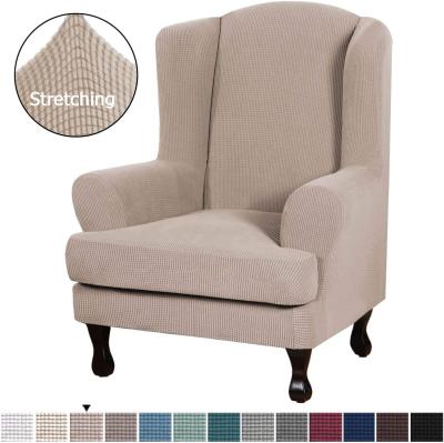 China Modern Spandex Wing Chair Slipcovers Sofa Covers 2-Piece Wing Chair Slipcover Wing Back Covers for sale