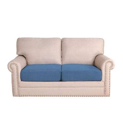 China Jacquard 2 Piece Sofa Cushion Slipcovers For Two Seat Sofa Cushion Seat Covers Jacquard Luxury Stretch Fabric for sale