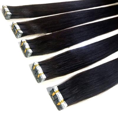 China Hot Selling Silky Straight Wave Tape In Hair Extension 100% Virgin Hair Double Cuticle Aligned Remy Tape Hair for sale