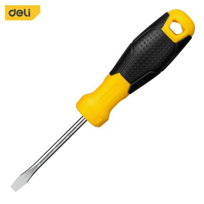 China EDL6350751 Plastic Grocery Tools Pvc Magnetic Handle Cheap Slotted Screwdriver 5x75mm for sale