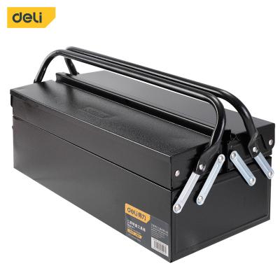 China Tool Storage Grocery Tools DL6231 Double Handle Two Layer Shock Resistant Case Portable Tool Storage Box for sale