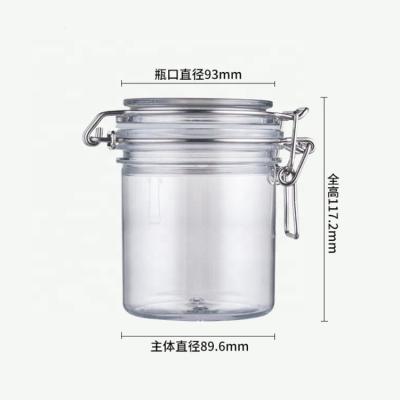 China 500ml Top Quality Airtight Round Shape Clear Pet Kilner Jar for sale