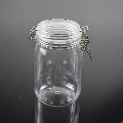 China 37oz 1100ml Round Shape Large Kilner Jar Food Storage Jars With Stainless Steel Wire for sale