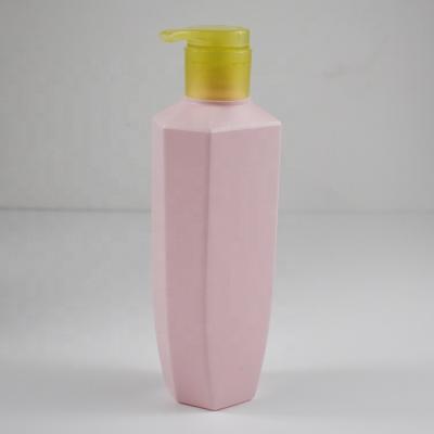 China BEAUTY PACKAGING 500ML 17Oz Empty Pink Color HDPE Fancy Shape Shampoo Bottle with Lotion Pump for sale