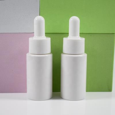 China BEAUTY PACKAGING Small capacity 40ML 1.5OZ PET White color Skin Essence Bottle Natural Essential Oil Dropper Bottle for sale