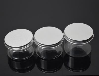 China Skin Care Cream Wholesale 200ml 250ml 300ml plastic tea coffee bean storage jar cosmetic cream container baby cream/powder jar with aluminum lid for sale