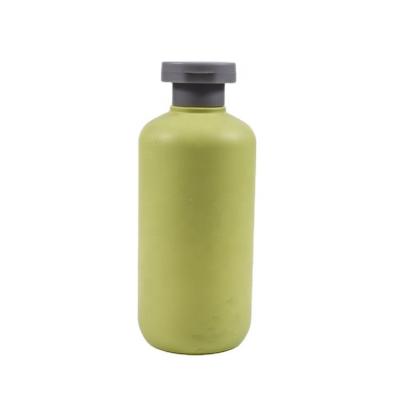 China BEAUTY Custom 300ML 10OZ Empty PET Bottle PACKAGING Green Color Frosted Outer Squeeze Shampoo Bottle With Flip Top Cap for sale