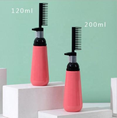 China Wholesale BEAUTY PACKAGING 120ml 200ml china hot sale hair dye bottle plastic bottles with magic comb on sale for sale