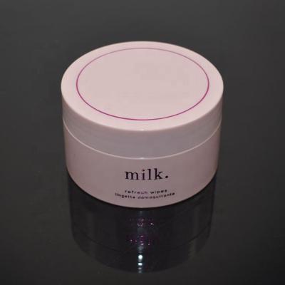 China Skin Care Cream Customized 200ml Pink Color Wide Mouth PET Jar With Hot Stamping Logo for sale