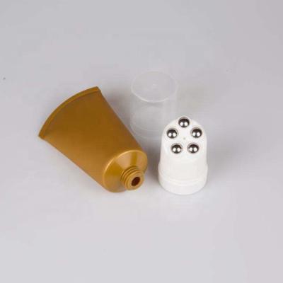 China New Design Cosmetics 120~240ml Massage Oil Cream Tube With Steel Ball Roller Applicator for sale