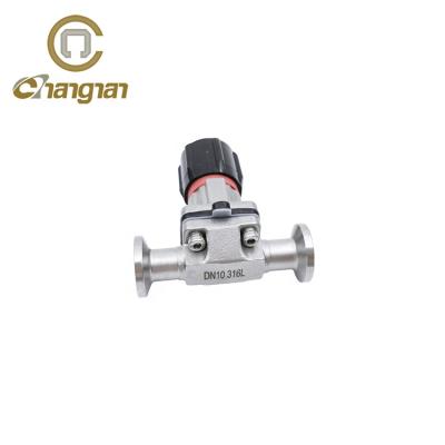 China DN10 SS316L Mini Diaphragm Valve General Manual Small PTFE EPDM Flange for sale