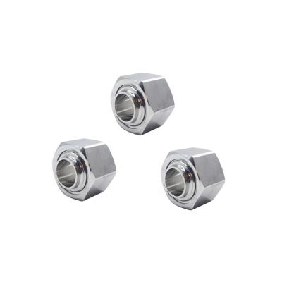 China Used for Tubing Connections Hexagon Food Industry Nut Set SS304 SS316L Stainless Steel Sanitary Union for sale