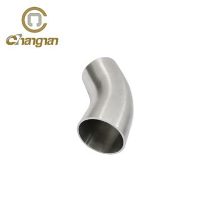 China Used For Pipe Connections 304 316 Sanitary Buttweld DIN 3A Stainless Steel 45 Degree Short Elbow for sale