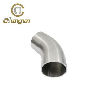 China Used for sanitary pipe connections food grade ss304 stainless steel welding the 45 degree elbow for sale