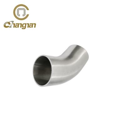 China Used for Sanitary Piping Connections 45 Stainless Steel Beverage Industry Weld Elbow Pipe Fittings for sale