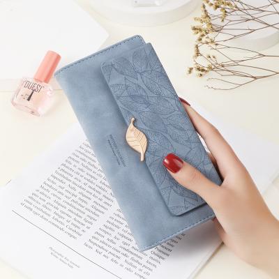 China RFID Women Wallet Clips Long Zipper Genuine Leather Ladies With Card Holder Wallet for sale