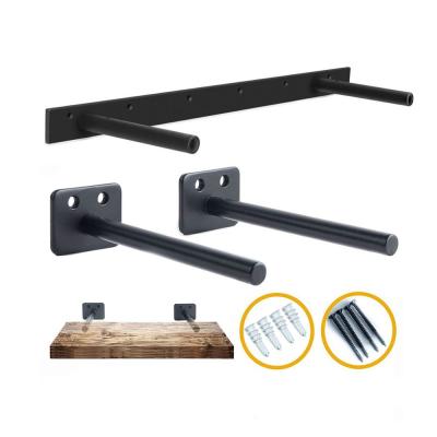 China Black Powder Coating Shelf Support Hidden Brackets for Floating Shelves Steel Bracket for sale