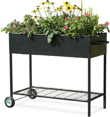 China Standing Raised Garden Beds Heavy Duty Outdoor Planter Box for Functional Gardens for sale