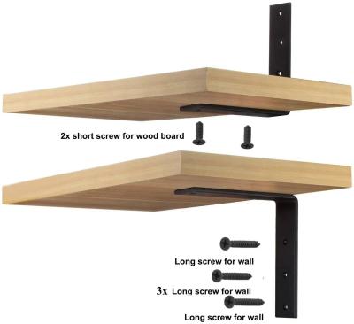 China Store Display Shelf Brackets Black L Shelf Bracket for Wooden Furniture Bed Chairs for sale