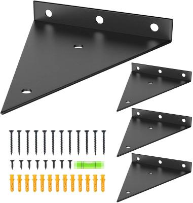 China Sturdy Gold Floating Shelves Bracket Shelf Triangular Bracket for Heavy Duty Support for sale