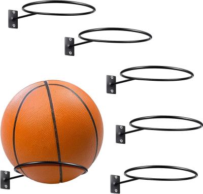 China Garage Non-Folding Ball Storage Rack Wall Mounted For Soccer Volleyball And Basketball for sale