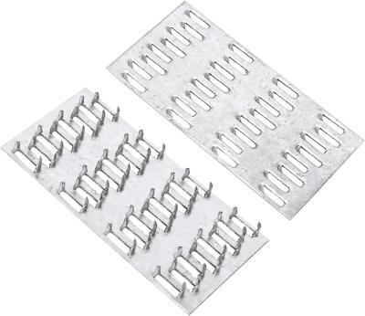 China Silver White Wood Stud Roof Truss Timber Connectors Nail Flat Mending Plates for sale