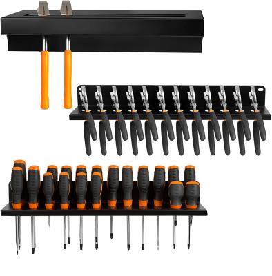 China Commercial Buyers Wall Mount Workshop Metal Screwdriver Organizer for Cordless Drill for sale