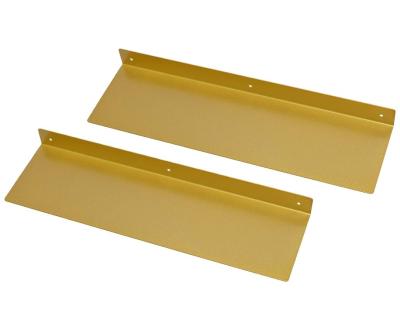 China Wall Mounted Bathroom Shelf Bookcase with Gold Powder Coating and Single-side Bracket for sale