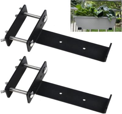 China Heavy Duty Window Flower Box Brackets with Durable Iron Planter Mounting Bracket for sale