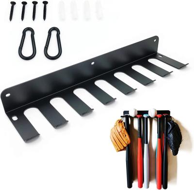 China 16 Bat Metal Baseball Bat Rack Holder for Wall Mount Sports Equipment Storage for sale