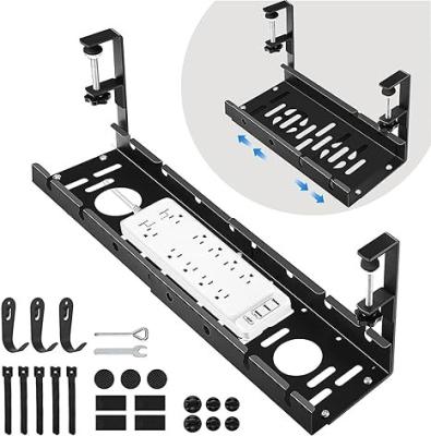 China Retractable Under Desk Cable Management Tray for Organized Workspace 295*125*46mm for sale