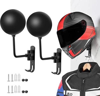 China Powder Coating Helmet Holder Metal Stand Wall Mounted Rack for Motorcycle Accessories for sale