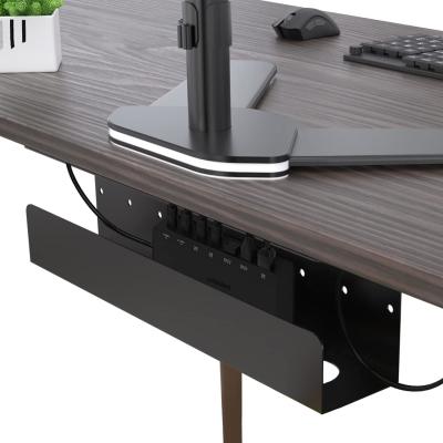 China Under Desk Cable Management Tray 16.5 Sturdy Metal Power Strip Holder, Standing Desk Cable Tray Organizer for Cords for sale