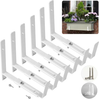 China Adjustable Planter Bracket for Holding Different Flower Boxes Window Planter Box Hanger for sale