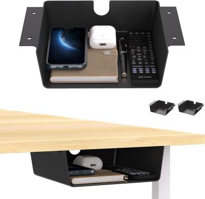 China Space-Saving Functional Design White Under Desk Drawer Organizer for Adjustable Desks for sale