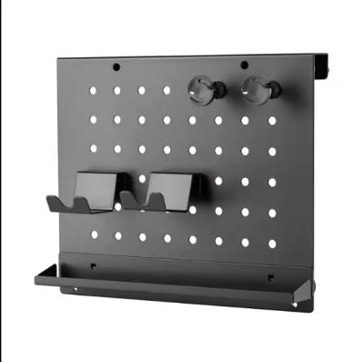 China Office Silver Metal Pegboard Gaming Organizer with Hooks Wall Control Mount Tool Pegboard for sale