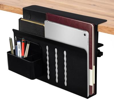 China Adjustable Hanging Side Desk Organizer Under Desk Storage Plastic Type Organizer Table for sale