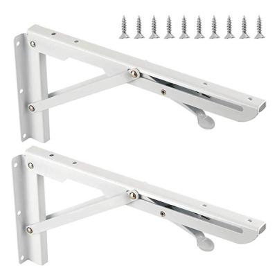 China 35cm Folding Shelf Bracket Heavy Duty Stainless Steel Wall Brackets for Shelf Support for sale