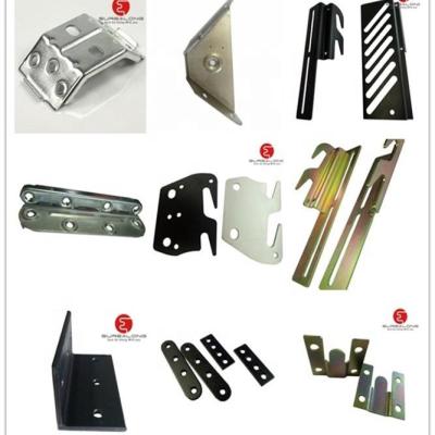 China Silver Furniture Hardware Fittings Bed Sofa Couch Brackets Rail Hooks Bed Bracket Hinges for sale