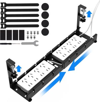 China Metal Type Iron Cable Tray No Drill No Screws Perfect for Desk Wire Organization for sale