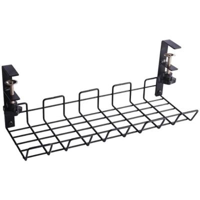 China Non-folding Rack Carbon Steel Cable Tray Basket for Standing Desk in Office and Home for sale