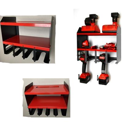 China Organize Your Garage with Wall Mount Tool Shelf Rack and Metal Iron Storage Holders for sale