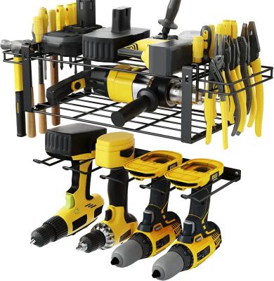 China Power Tool Organizer, Metal Wall-Mounted Drill Holder, Storage Rack for Cordless Drill for sale