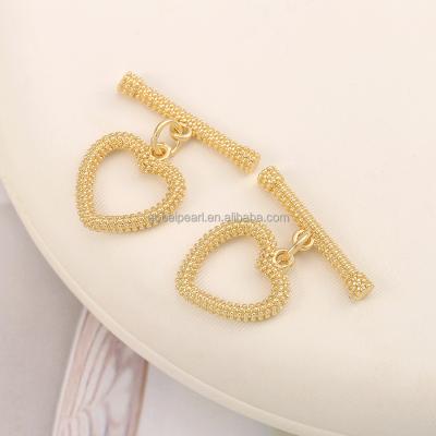 China Popular OT Gold 18K Heart Shaped Buckle Making Switch, Jewelry Finding, Handmade Necklace Accessories, DIY Material, ETS-K630 for sale