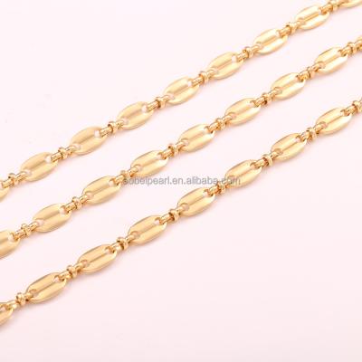 China Easy Shiny 8MM Gold Melon Seed Chain, Necklace For Jewelry Making, Jewelry Findings, DIY Material, ETS-K445 for sale